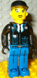 LEGO 4j017 Police - Blue Legs, Black Jacket, Black Cap