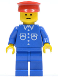 LEGO but020 Shirt with 6 Buttons - Blue, Blue Legs, Red Hat