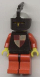 LEGO cas007 Classic - Knights Tournament Knight Black, Red Legs with Black Hips, Light Gray Helmet, Black Visor