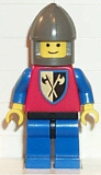 LEGO cas107 Crusader Axe - Blue Legs with Black Hips, Dark Gray Chin-Guard