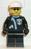 LEGO cop006 Police - Zipper with Sheriff Star, White Cap