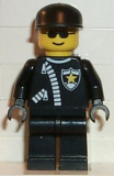 LEGO cop041 Police - Zipper with Sheriff Star, Black Cap, Black Sunglasses
