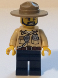LEGO cty0517 Swamp Police - Officer, Shirt, Dark Tan Hat, Black Beard