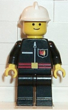 LEGO firec006 Fire - Flame Badge and Straight Line, Black Legs, White Fire Helmet