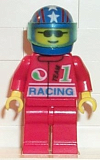 LEGO oct039 Octan - Racing, Red Legs, Blue Helmet 4 Stars & Stripes, Trans-Light Blue Visor