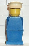 LEGO old008 Legoland Old Type - Blue Torso, Blue Legs, White Hat