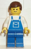 LEGO ovr012 Overalls Blue with Pocket, Blue Legs, Brown Male Hair