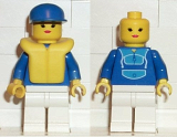 LEGO par045 Jogging Suit - White Legs, Blue Cap, Life Jacket