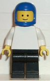 LEGO pln052 Plain White Torso with White Arms, Black Legs, Blue Classic Helmet