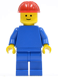 LEGO pln076 Plain Blue Torso with Blue Arms, Blue Legs, Red Construction Helmet