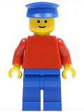 LEGO pln084 Plain Red Torso with Red Arms, Blue Legs, Blue Hat