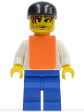 LEGO rac028 F1 - Cameraman (8672) - Red Hair, Orange Vest without Stickers
