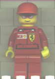 LEGO rac030s F1 Ferrari Engineer (8672) - with Torso Stickers