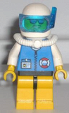 LEGO res012 Coast Guard City Center - White Collar & Arms, Yellow Legs with Black Hips, White Helmet, Scuba Tank, Sunglasses