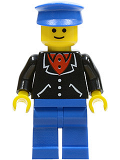 LEGO trn097 Suit with 3 Buttons Black - Blue Legs, Blue Hat